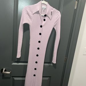 Ganni Rib-Knit Midi Dress